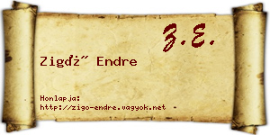 Zigó Endre névjegykártya