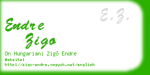 endre zigo business card