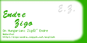 endre zigo business card